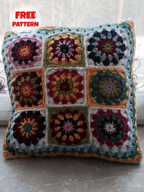 Beginner Granny Square Pillow Crochet​