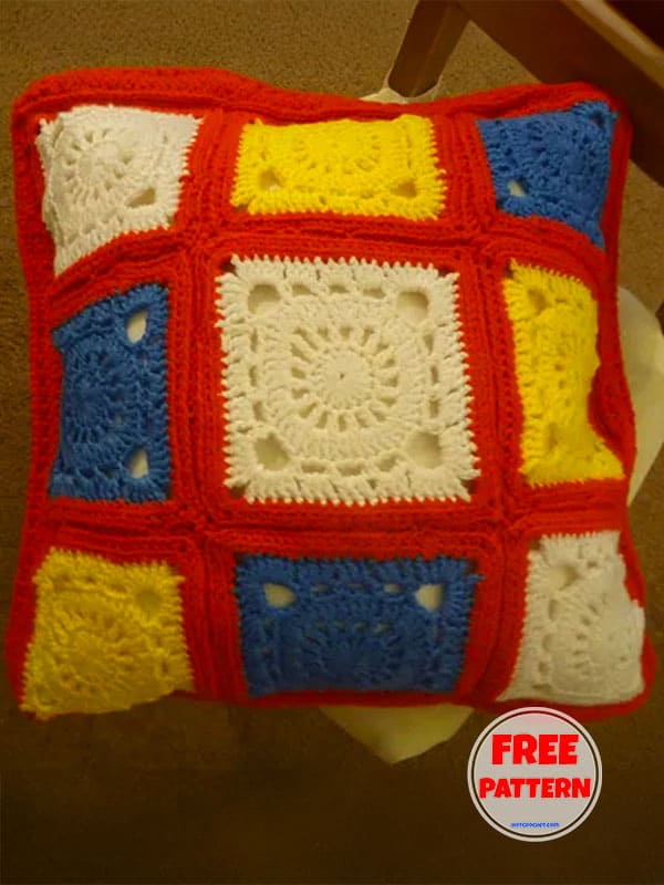 Colourful Pillow For Crocheting​