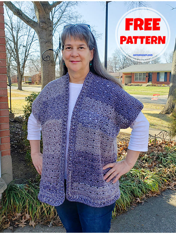 Cozy crochet short sleeve cardigan pattern