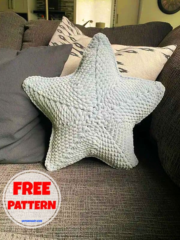 Cute Star Pillow Crochet Pattern 