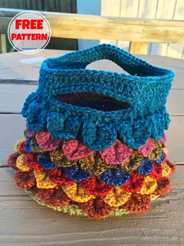 Leaves Tiny Crochet Basket