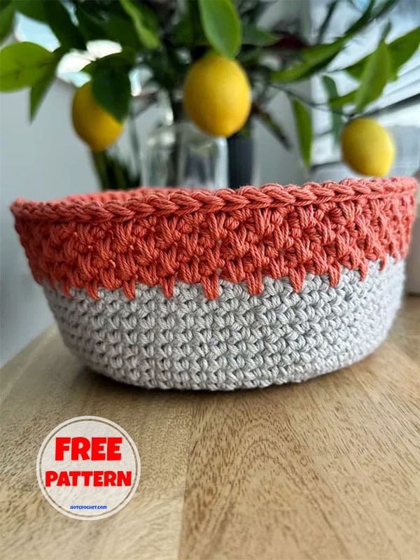 Lemon Crochet Basket Storage​