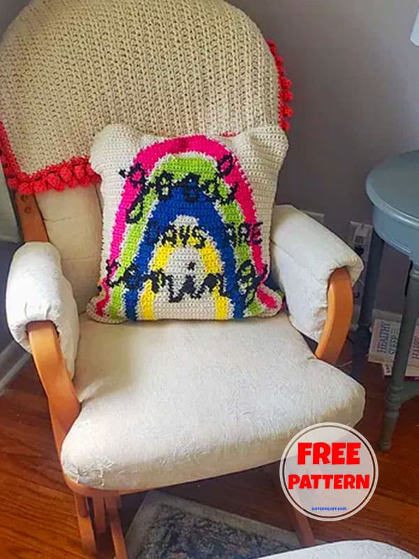 Nice Text Crochet A Pillow Case​ 