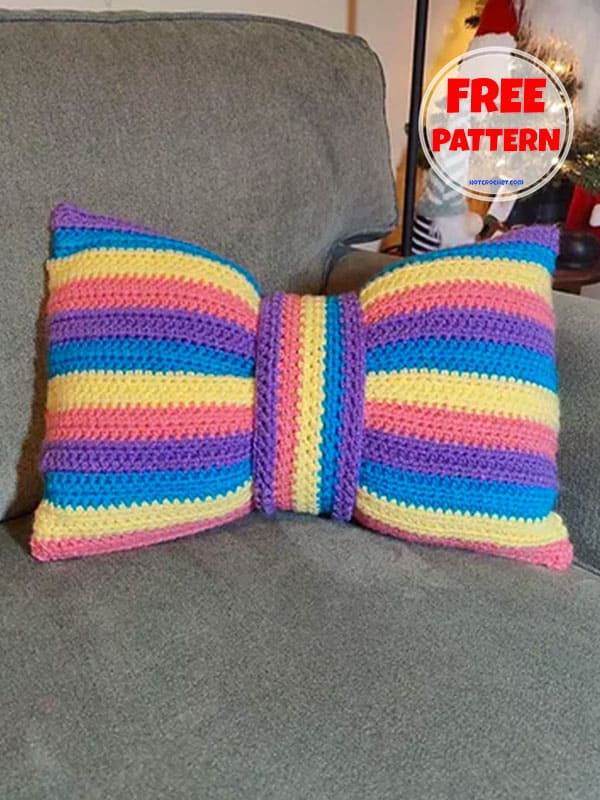 Pillow Bow Tie Crochet Pattern​