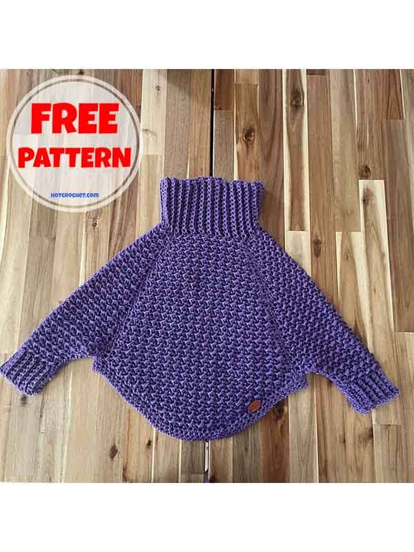 Raglan sleeve crochet baby sweater pattern