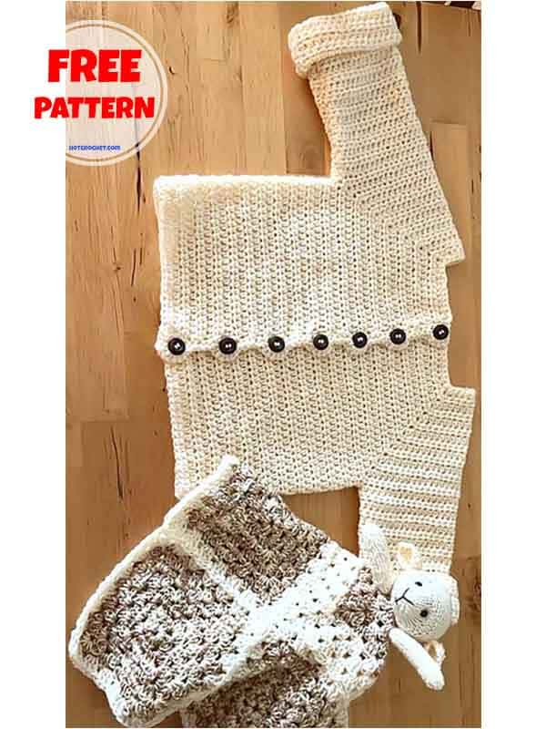 Simple crochet baby sweater pattern