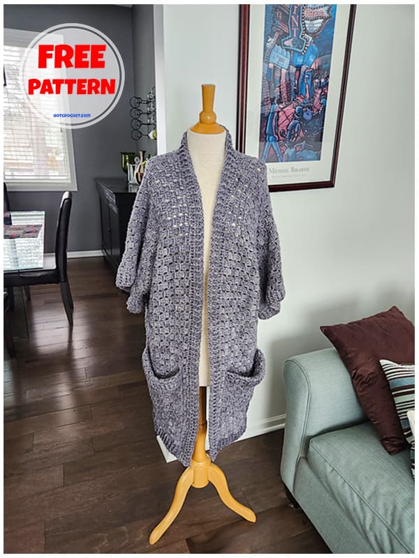 Women's crochet cardigan sweater