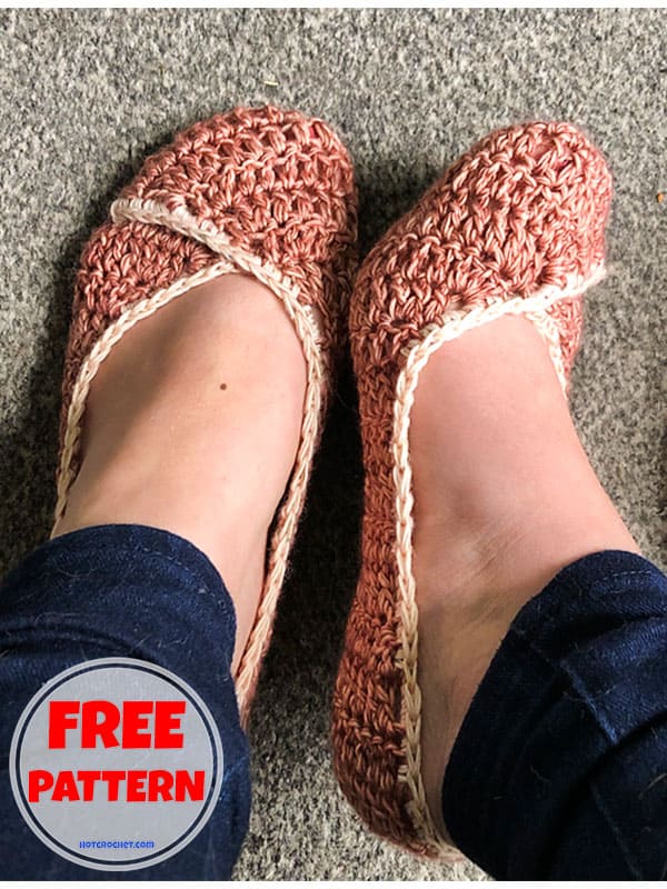 adult fitted crochet slippers pattern