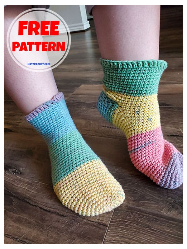 beginner easy crochet socks