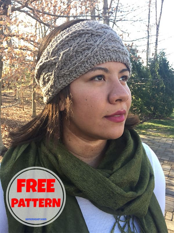 cables one piece ​crochet twisted headband