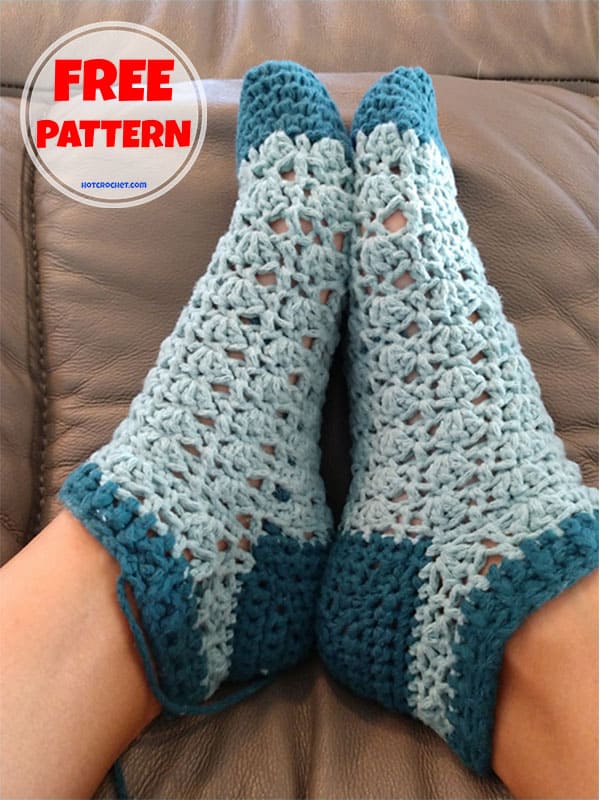 colorful crochet sock pattern