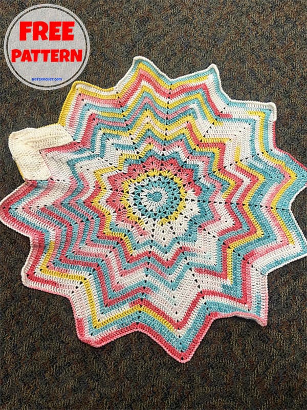 convertible star baby blanket crochet pattern