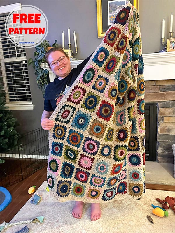 coziness crochet granny square blanket