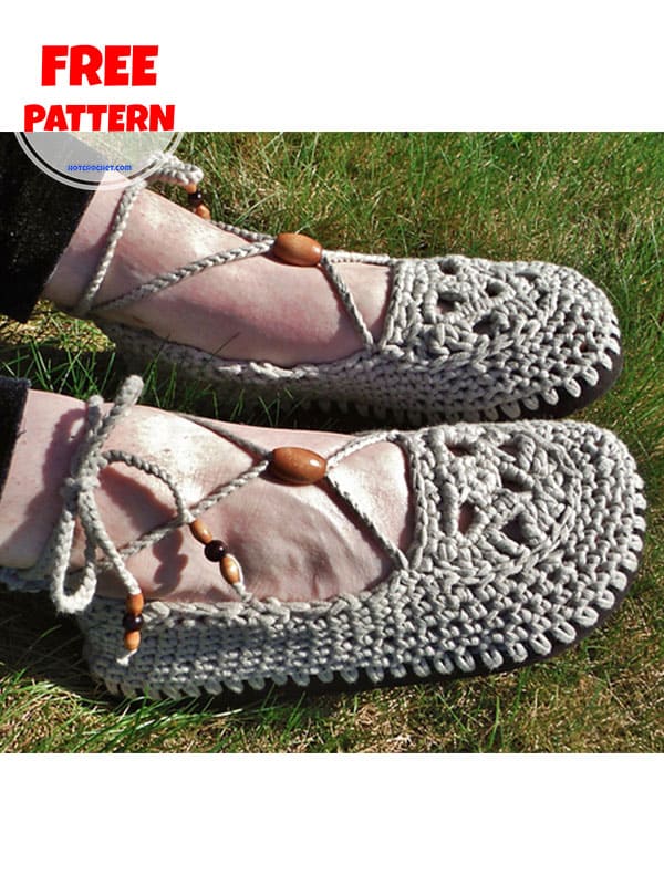 crochet moccasins slipper pattern