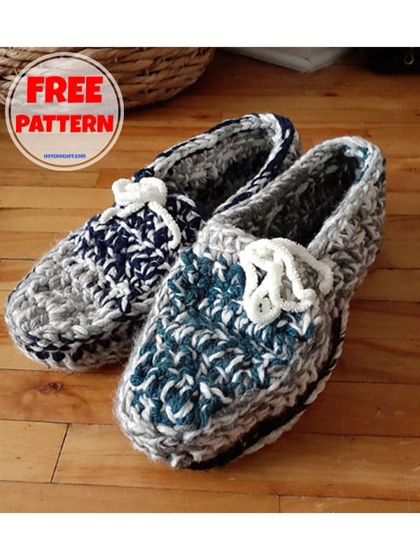 crochet moccasins slipper