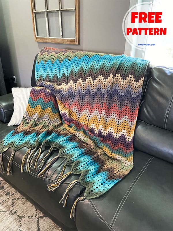 customizable crochet throw blanket