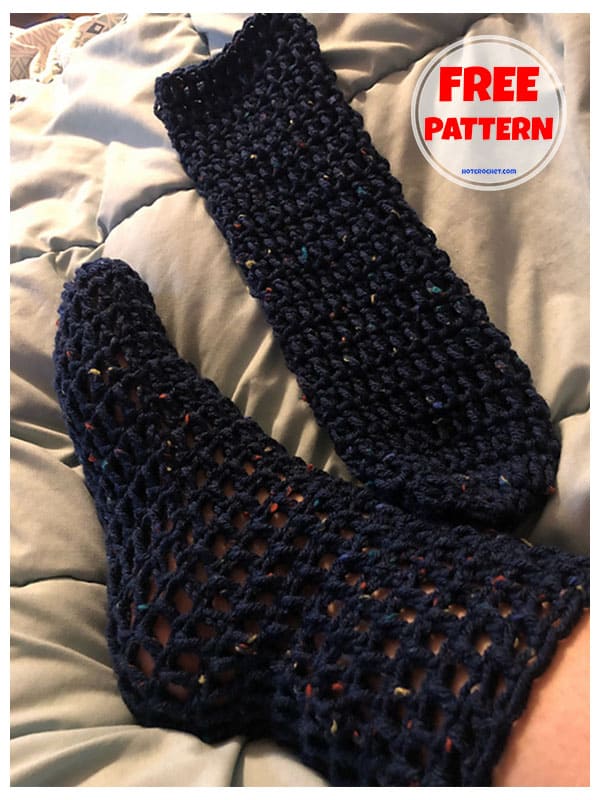 daily one piece crochet slipper socks