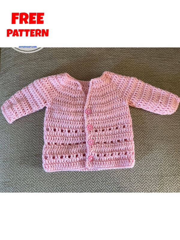 easy crochet baby sweater 0-3 months