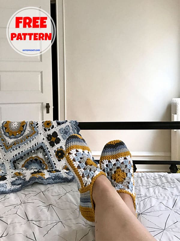 granny crochet house slippers