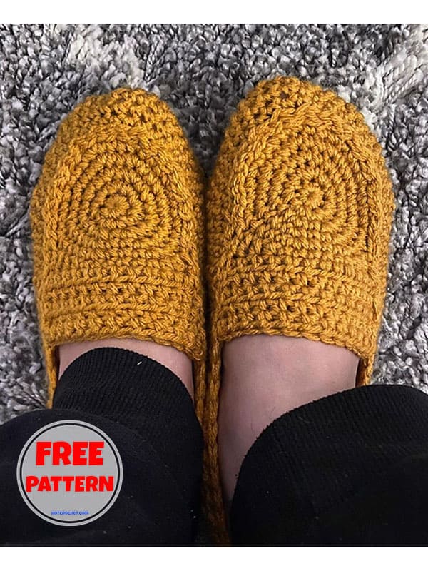 loafer style crochet slipper pattern