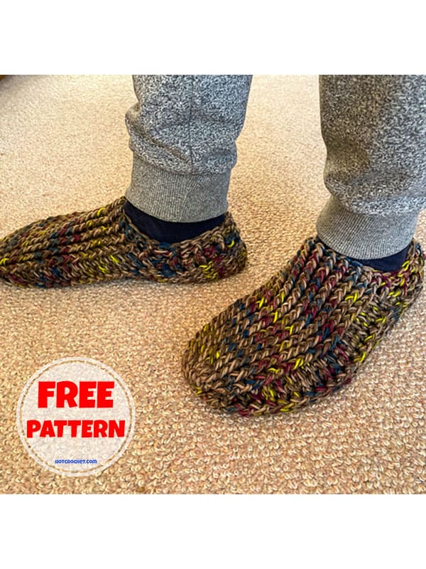 monk crochet slipper boots