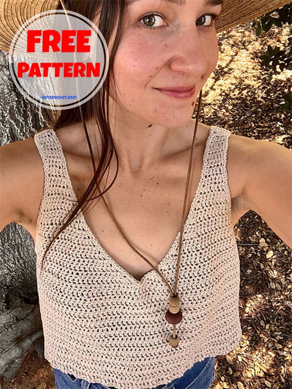 petite crop tank top crochet pattern