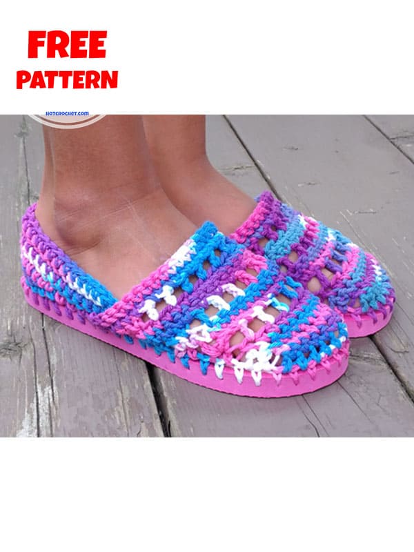 seaside crochet slippers