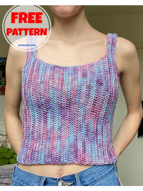 simple summer crochet crop top pattern