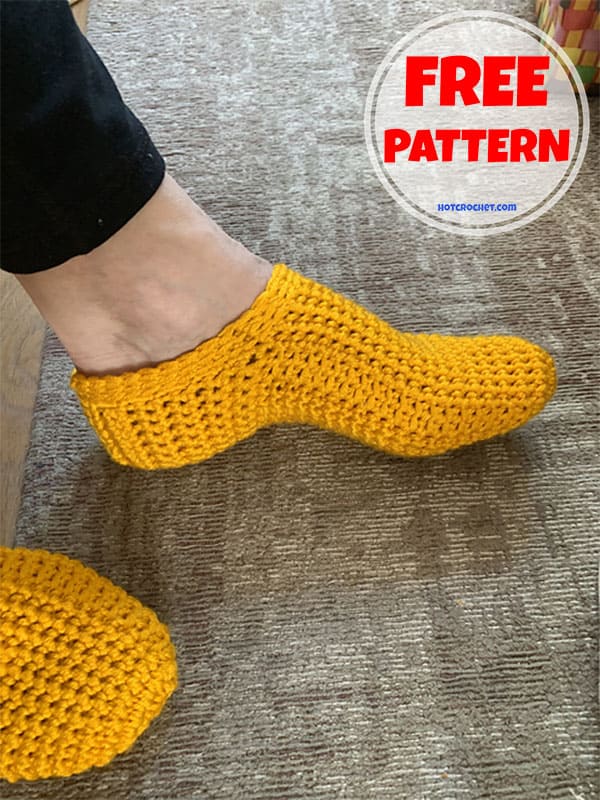 spa crochet slipper pattern