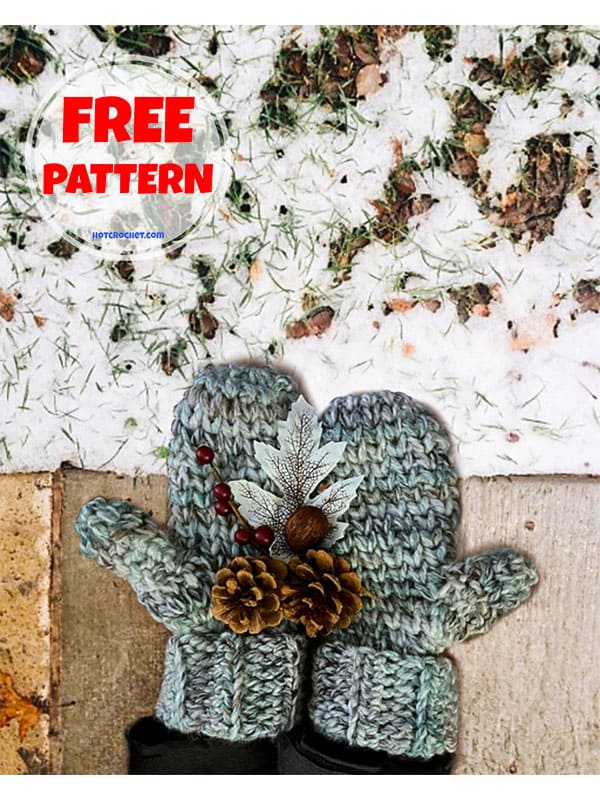 super cozy easy crochet mittens