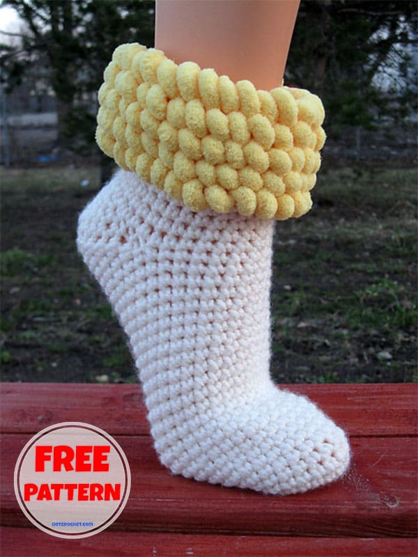 super soft crochet slipper socks pattern