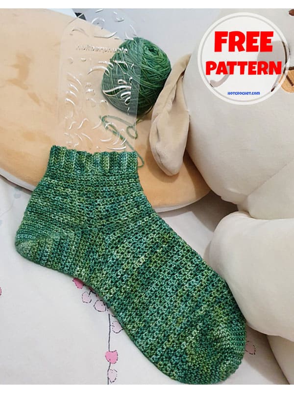 toe-up easy crochet sock pattern