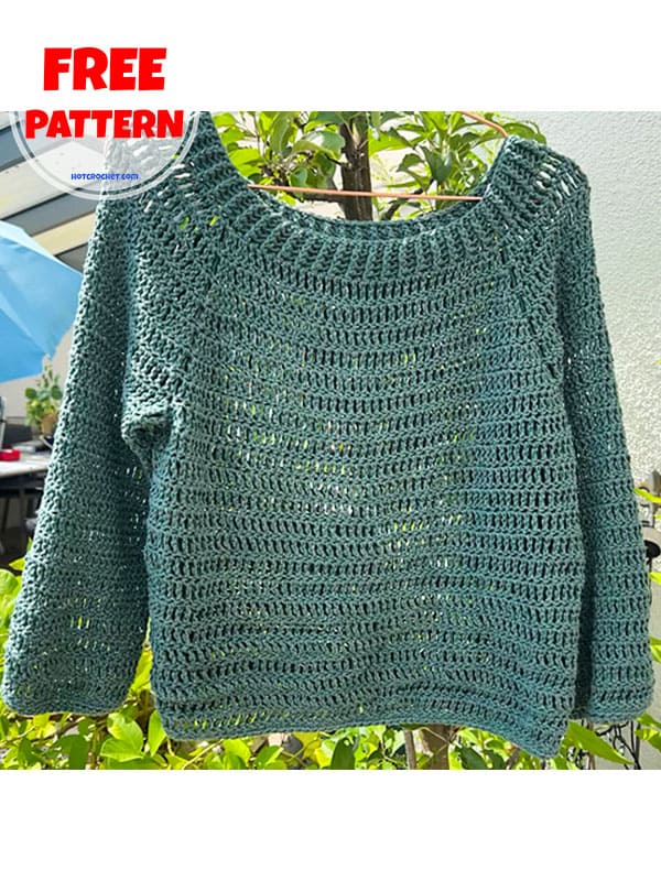 casual crochet summer sweater