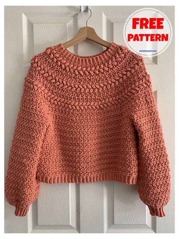 cloud crochet pullover sweater pattern