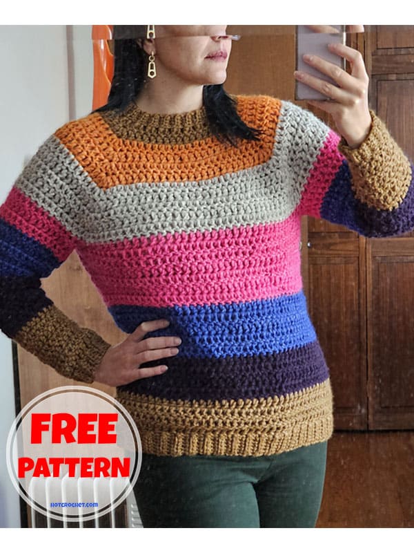 one-piece oversize crochet sweater