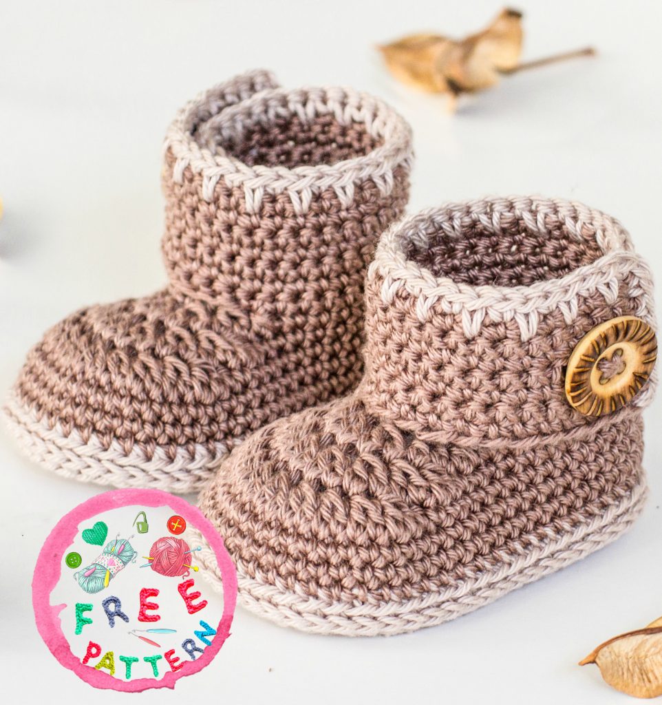 COCOA BABY ANKLE BOOTIES FREE CROCHET PATTERN 2021 - Hotcrochet.Com