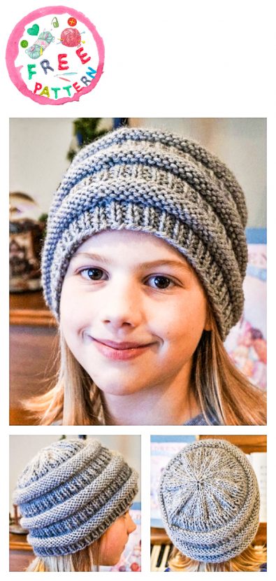 Easy slouchy hat free knitting pattern 2021 - Hotcrochet.Com