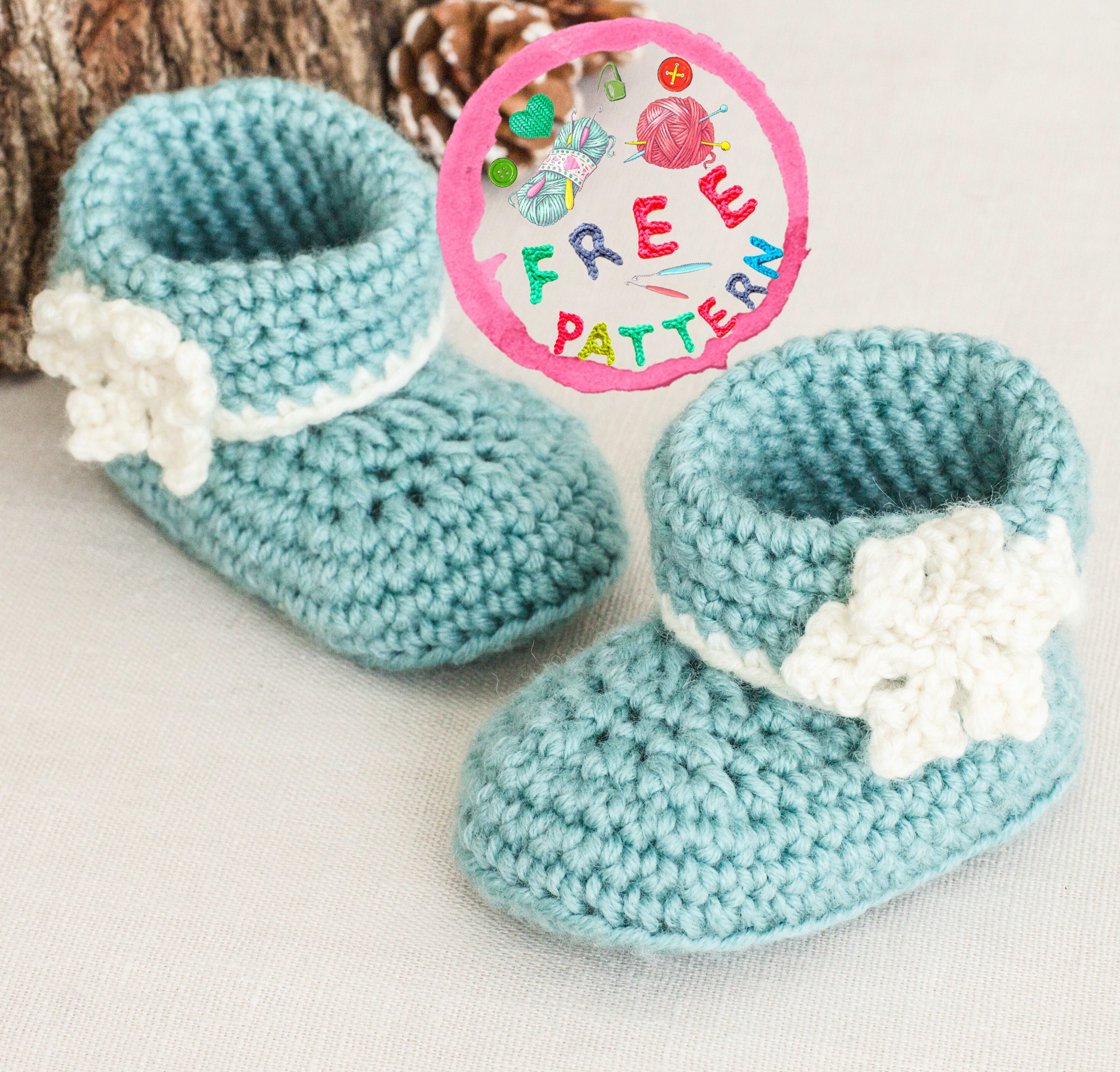 WINTER WONDERLAND BABY BOOTIES Free Crochet Pattern Hotcrochet Com