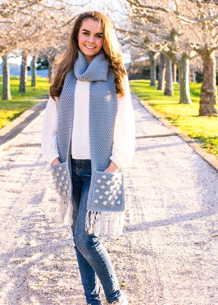 Cloudy Day Scarf Free Crochet Pattern 2021 - hotcrochet .com