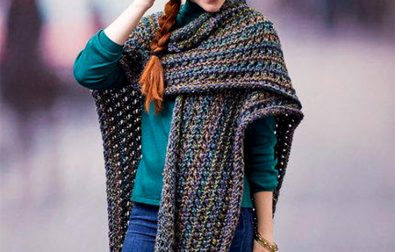 woodland-ruana-wrap-free-knit-pattern