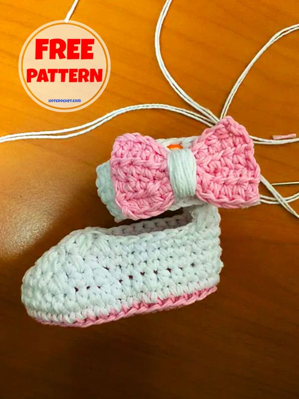 Baby Booties Crochet Bow Tie Pattern Free