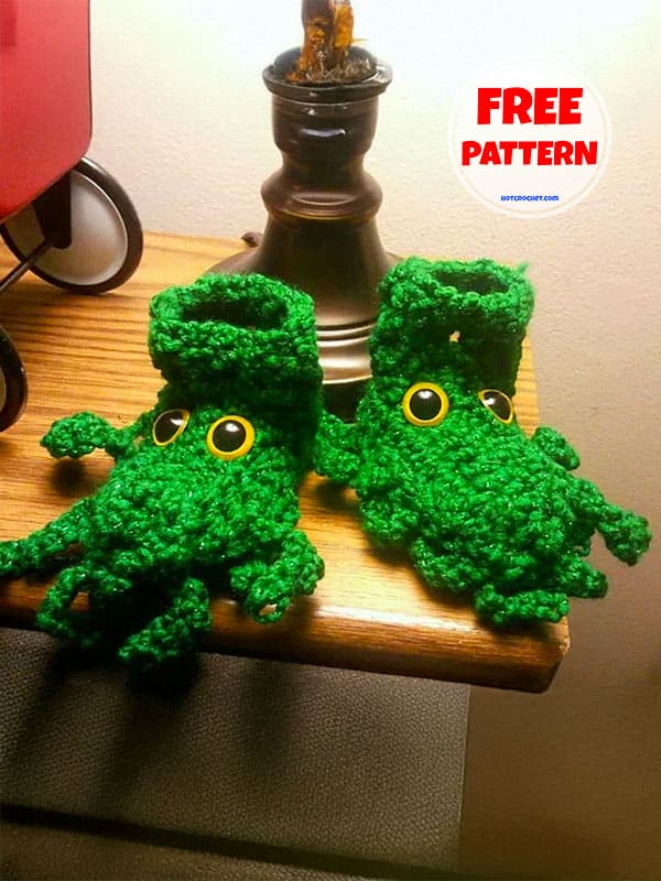 Baby Booties Free Crochet Monster Pattern​