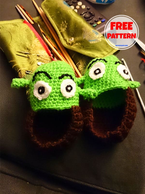 Baby Booties Shrek Crochet Pattern​ Free