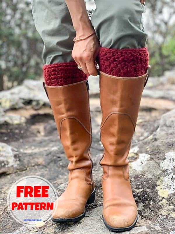 Buttoned Crochet Ankle Boot Cuffs Free Pattern (2)