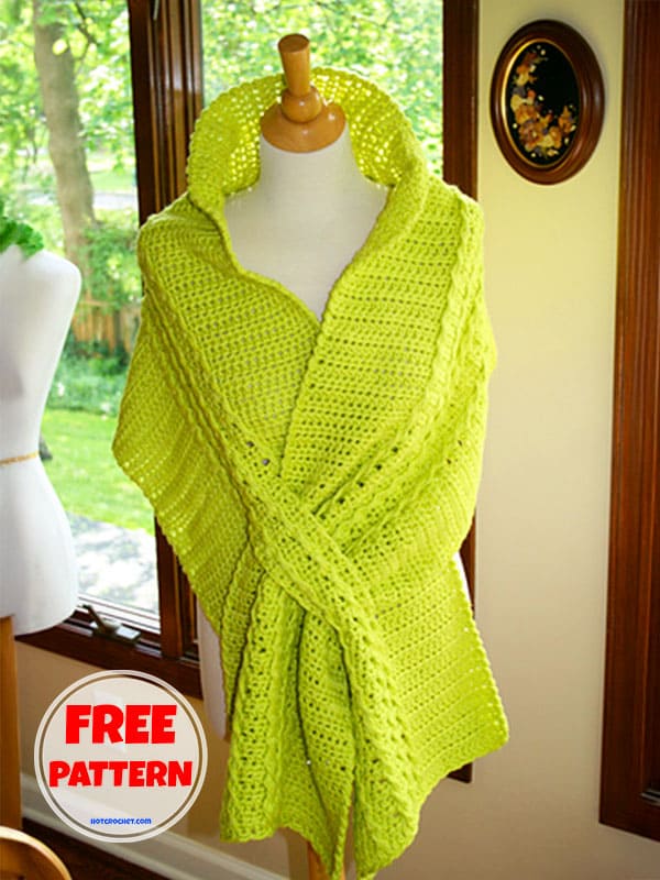 Chic Style Willow Wrap Crochet Pattern​ Free 