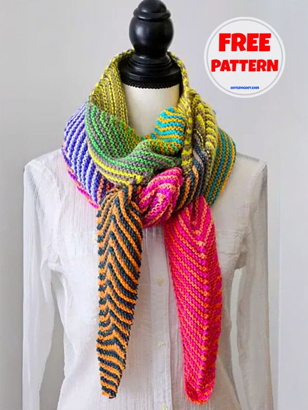 City Tour Easy Knit Shawl Pattern Free​