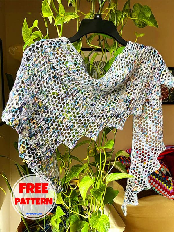 Classy Crochet Lace Triangle Shawl Pattern Free