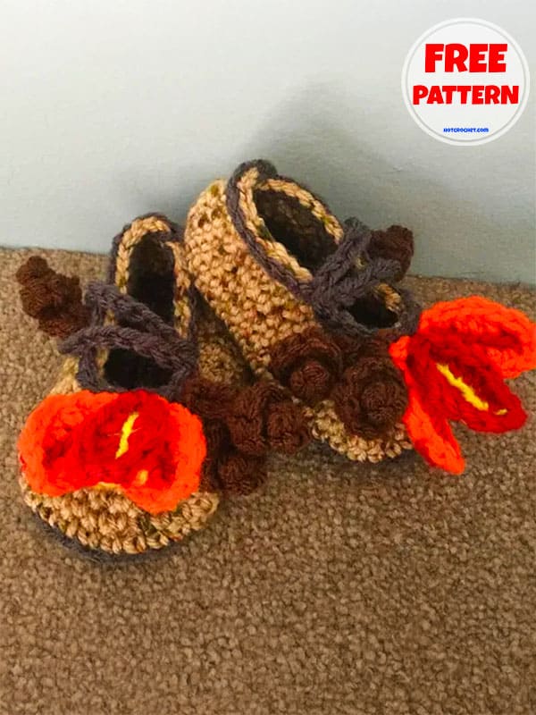 Cute Baby Booties Autumn Crochet Project​ Free 