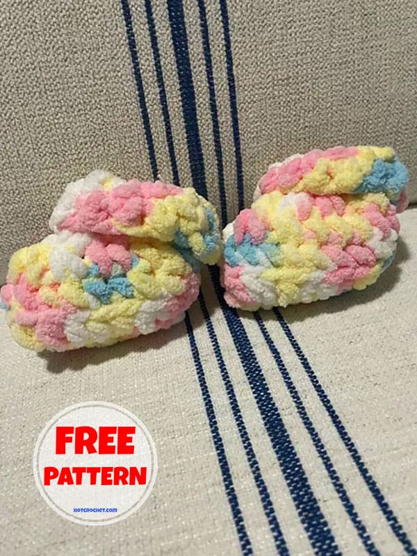 Easy Crochet Booties For Newborn​ PDF Free Pattern 