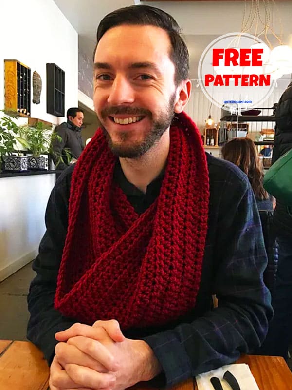 For Women And Men Free Crochet Pattern Cowl Scarf